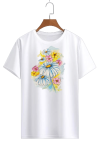Tricou pictat manual Flori de Vară