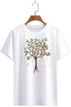 Tricou pictat manual Pomul cu portocale