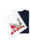 Tricou pictat Moș Crăciun și Renul